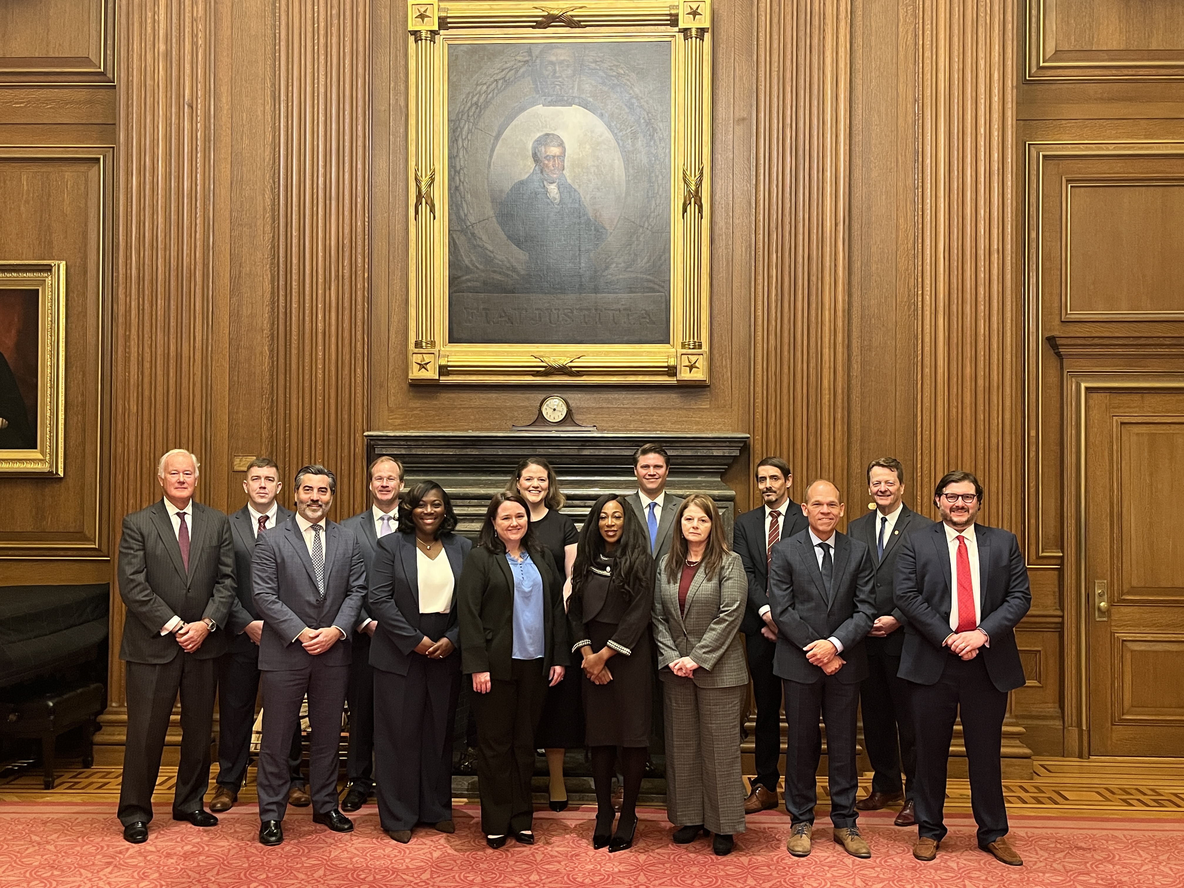 UM Law Alums, along with Movant Bob Jones and Dean Frederick G. Slabach, at the U.S. Supreme Court 