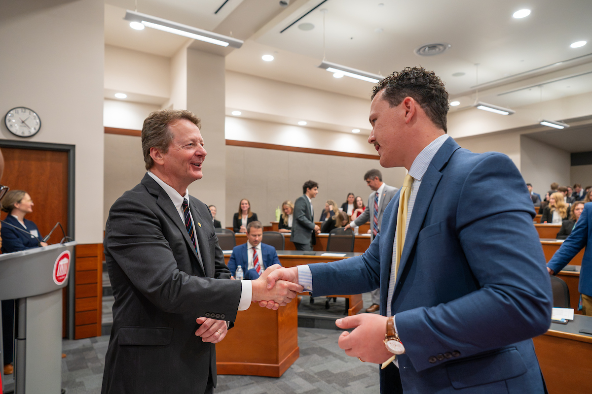 student meeting law school dean 