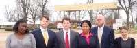 Pictured left to right: Kiya Jones, MJC Director Cliff Johnson, Wilson Skomal, Heather Horn, Adjunct Professor Jake Howard and Nicole Jones.