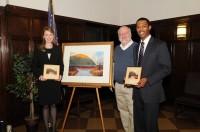 Caroline Shepard, Professor David Case, and Irving Jones at the Pace competition.